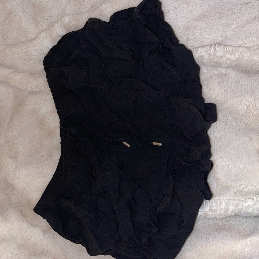 black shorts